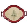(image for) Tree Shape Oval Christmas Serving Platter with Handles