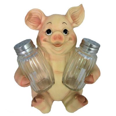(image for) Porcine Spice Pig Figurine Salt & Pepper Holder
