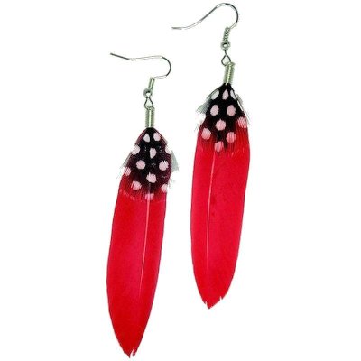 (image for) Feather Earrings Short Tibetan