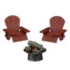 (image for) Light Up Fairy Fire Pit & 2 Adirondack Chairs Garden Furniture