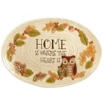 (image for) Crimson Hollow Owl Serving Platter by Grasslands Road
