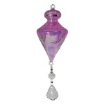 (image for) Glass Ornament Purple Globe with Crystal Dangle