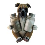 (image for) Boxer Dog Figurine Salt & Pepper Holder Rocky Spice