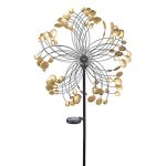 (image for) Spinning Solar Star Pinwheel Lighted Garden Stake