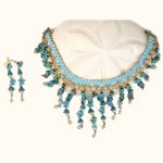 (image for) Floral Enchantress Choker Necklace & Earrings Jewelry Set