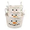 (image for) Snowman Face Christmas Nested Baskets Set of 3
