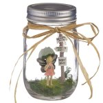 (image for) Lighted Jar Fairy Garden Figurine by Grasslands Road