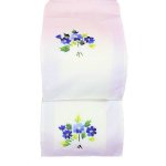 (image for) Forget Me Not Flowers Handmade Linen Toilet Paper Holder