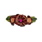 (image for) Satin Blooms Leather Flower Bracelet