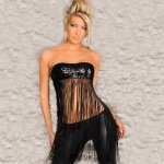 (image for) Sequin & Fringe Beaded Top