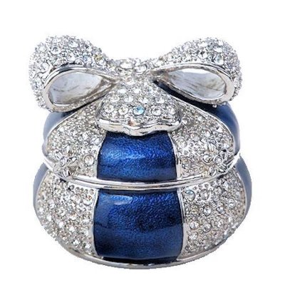 (image for) Elegant Bow Gift Box Figurine Trinket Box by Keren Kopal