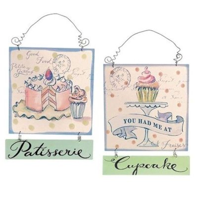 (image for) French Patisserie Wood Signs Wall Art