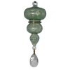 (image for) Triple Sphere Etched Glass Ornament with Crystal