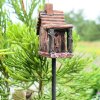 (image for) Birdhouse Rustic Wood Cabin Fairy Garden Figurine
