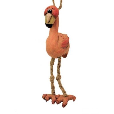 (image for) Pink Flamingo Figurine Christmas Ornament by Bert Anderson