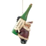 (image for) Carrying Wine Bottle Christmas Ornament Santa Figurine