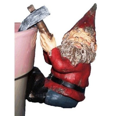 (image for) I Love My Job Pot Clinger Gnome Garden Figurine