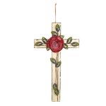(image for) Red Rose Cross Wall Art