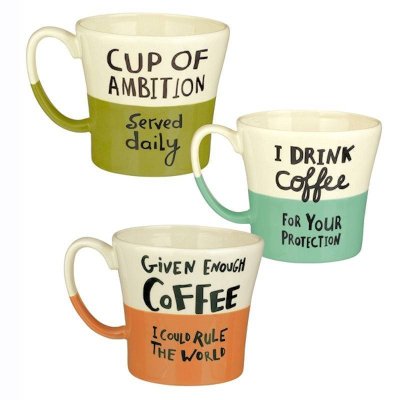 (image for) Funny Saying Half Dipped Coffee Mug Offered in 3 Styles