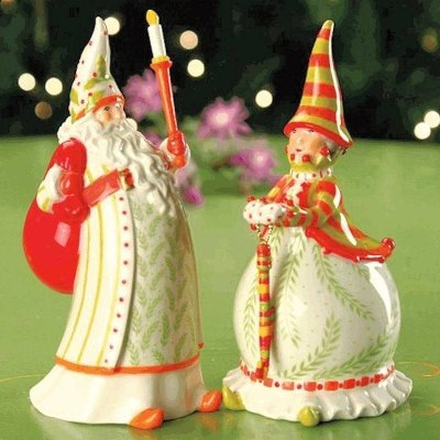 (image for) Dash Away Santa & Mrs Claus Christmas Salt & Pepper Set