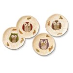 (image for) Crimson Hollow Owl Serving Plate & Metal Stand
