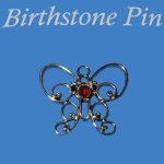 (image for) January Birthstone Butterfly Lapel Pin