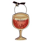 (image for) Funny Wine Glass Shape Ceramic Wall Sign