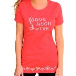 (image for) Love Laugh Live Rhinestone Shirt Red by Sabrina Barnett