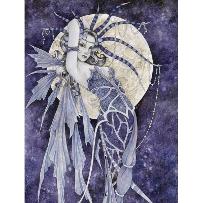 (image for) Blue Moon Fairy Fantasy Art by Linda Ravenscroft