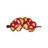 (image for) Double Flower Girl Leather Hair Barrette