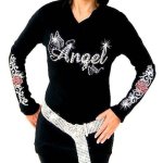 (image for) Angel & Roses Rhinestone Hoodie Shirt by Sabrina Barnett