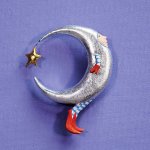 (image for) Crescent Silver Moon Lapel Pin by Patience Brewster