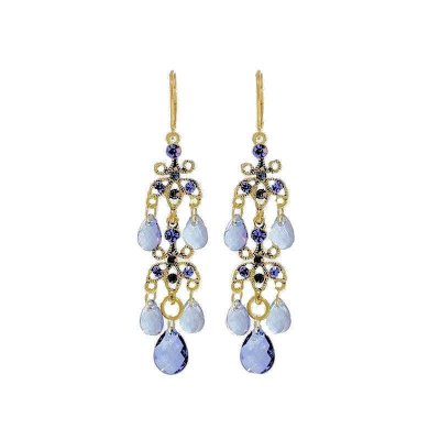 (image for) Blue Dazzle Chandelier Earrings by I Love Bracelets