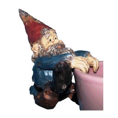 (image for) I Can Almost Reach Pot Clinger Gnome Garden Figurine