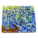 (image for) Van Gogh Irises Cell Phone Holder Figurine or Cardholder