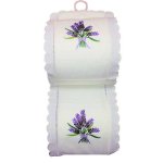 (image for) Lavender Design Handmade Linen Toilet Paper Holder