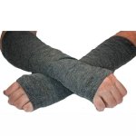 (image for) Grey Long Fingerless Gloves