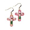 (image for) Cloisonne Cross Beaded Earrings