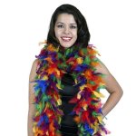 (image for) Rainbow Color Lusciously Thick Feather Boa