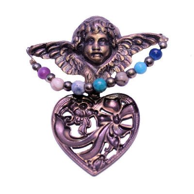 (image for) Angel with Beaded Garland Lapel Pin