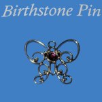(image for) February Birthstone Butterfly Lapel Pin