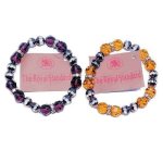 (image for) Glittering Beaded Stretch Bracelet with Crystal Spacers