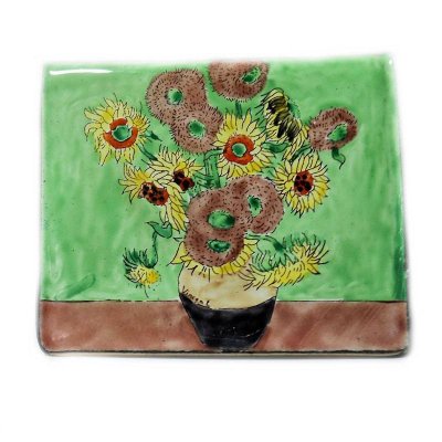 (image for) Van Gogh Sunflowers Cell Phone Holder Figurine
