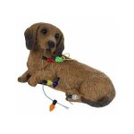 (image for) Dachshund Brown Christmas Ornament Dog Figurine