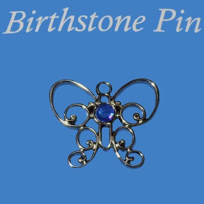 (image for) September Birthstone Butterfly Lapel Pin