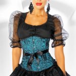 (image for) Teal Temptress Underbust Corset