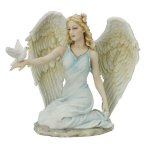 (image for) Dove with Angel Figurine by Roman