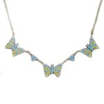 (image for) Butterfly Necklace with Opal Gemstones