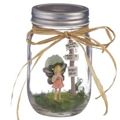 (image for) Lighted Jar Fairy Garden Figurine by Grasslands Road