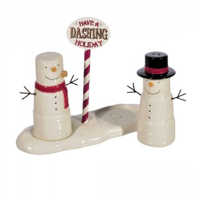 (image for) Dashing Snowmen Salt & Pepper Set